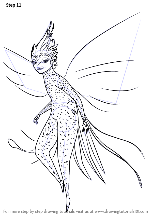 How to draw tooth fairy from rise of the guardians rise of the guardians step by step