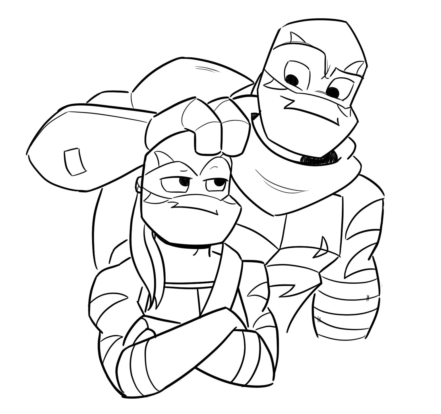 Leo and future leo by michele gonzales from rise of the tmnt the movie