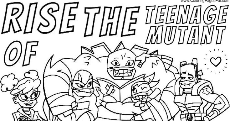 Colorful teenage mutant ninja turtles coloring pages
