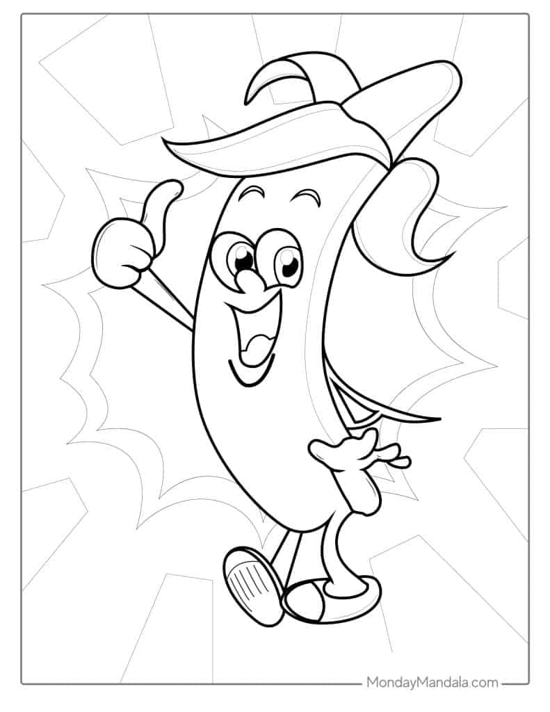 Banana coloring pages free pdf printables