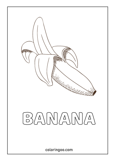 Banana coloring pages coloring pages banana color