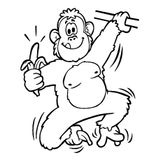 Top free printable banana coloring pages online