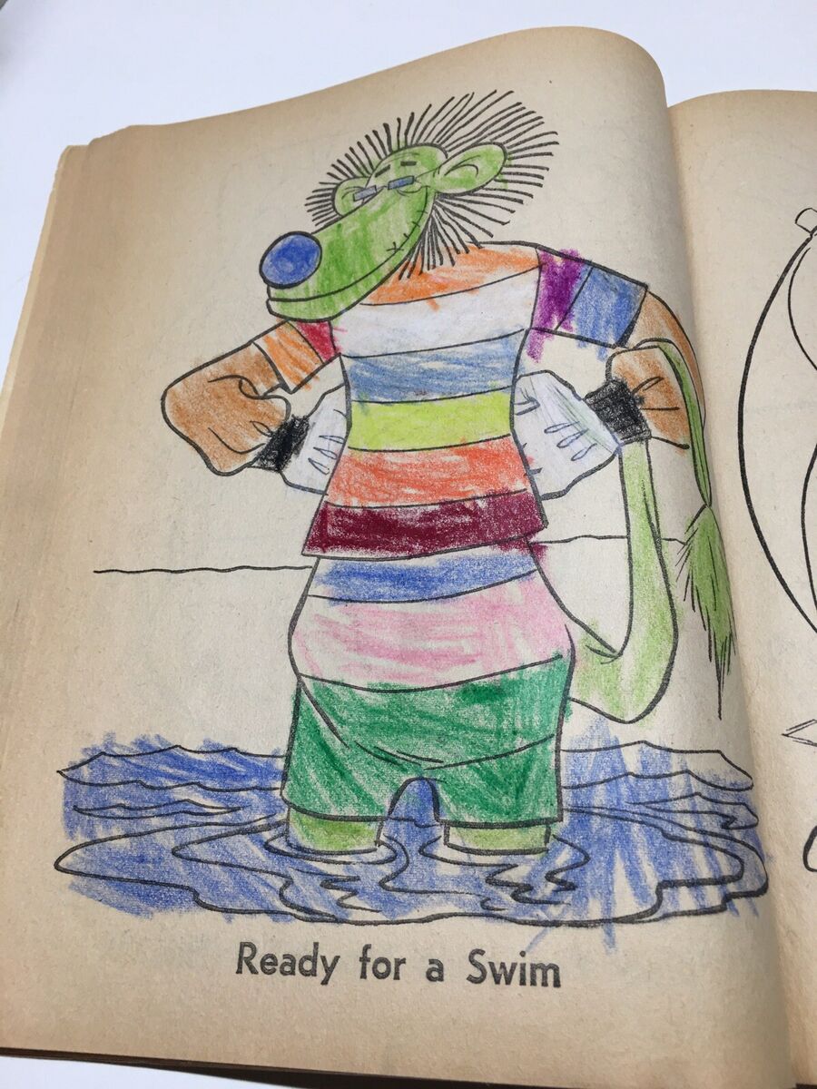 Vintage the banana splits hanna barbera rtoon whitman coloring book