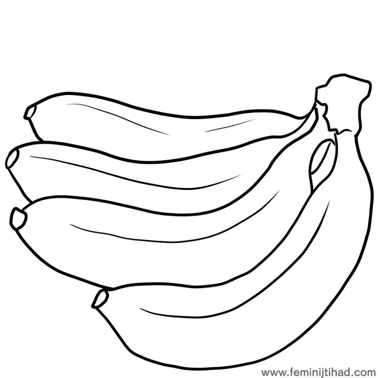 Free banana coloring pages pdf to print