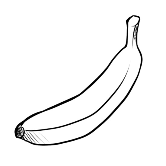 Helt enkelt ritad banan t
