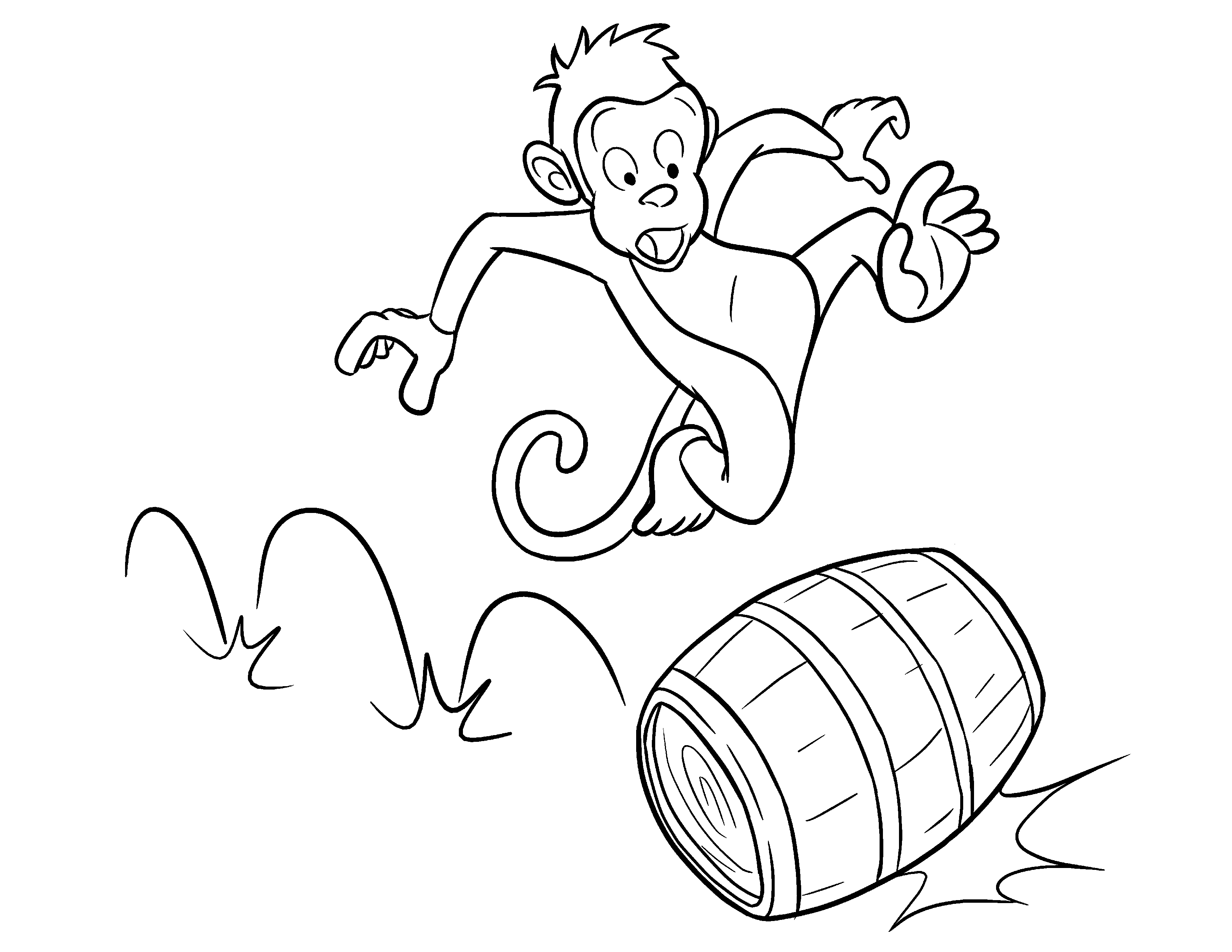Free printable monkey coloring pages for kids