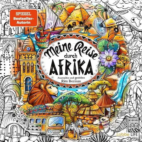 Africa coloring book afrika paperback german edition by rita berm â