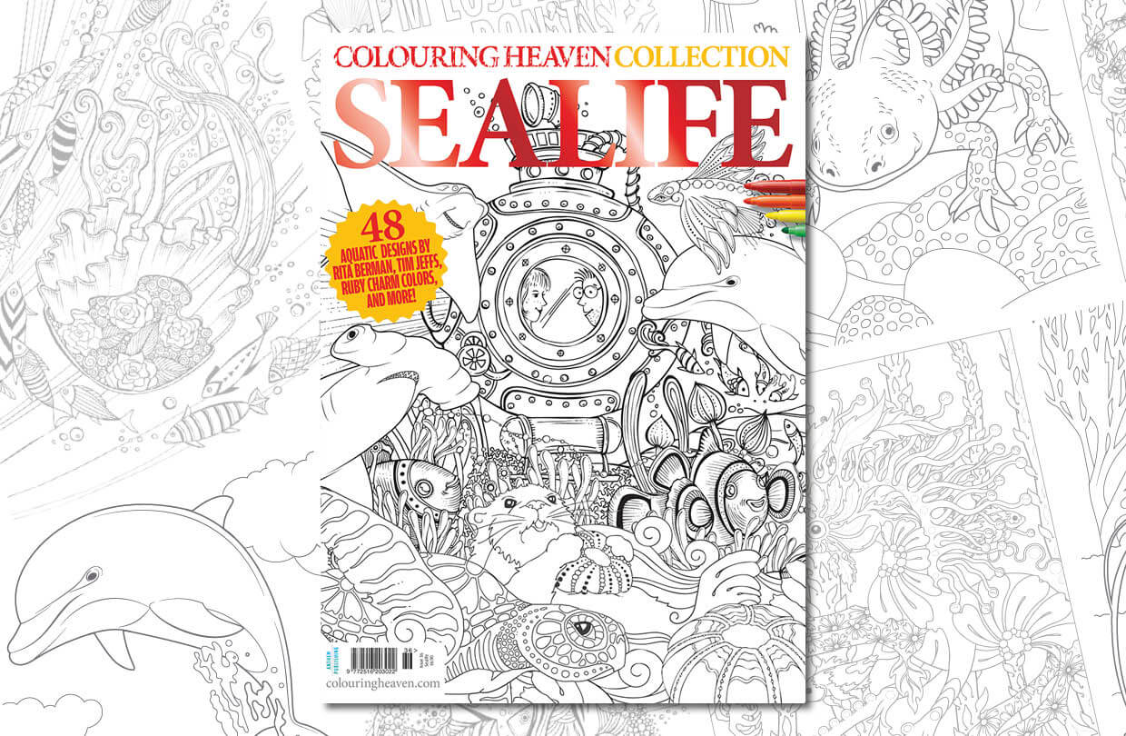 New issue colouring heaven collection sealife colouring heaven