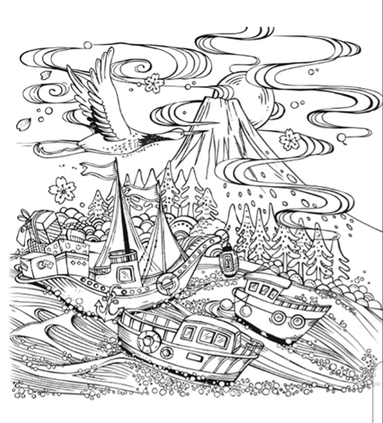 Meine reise durch asien rita berman adult coloring book