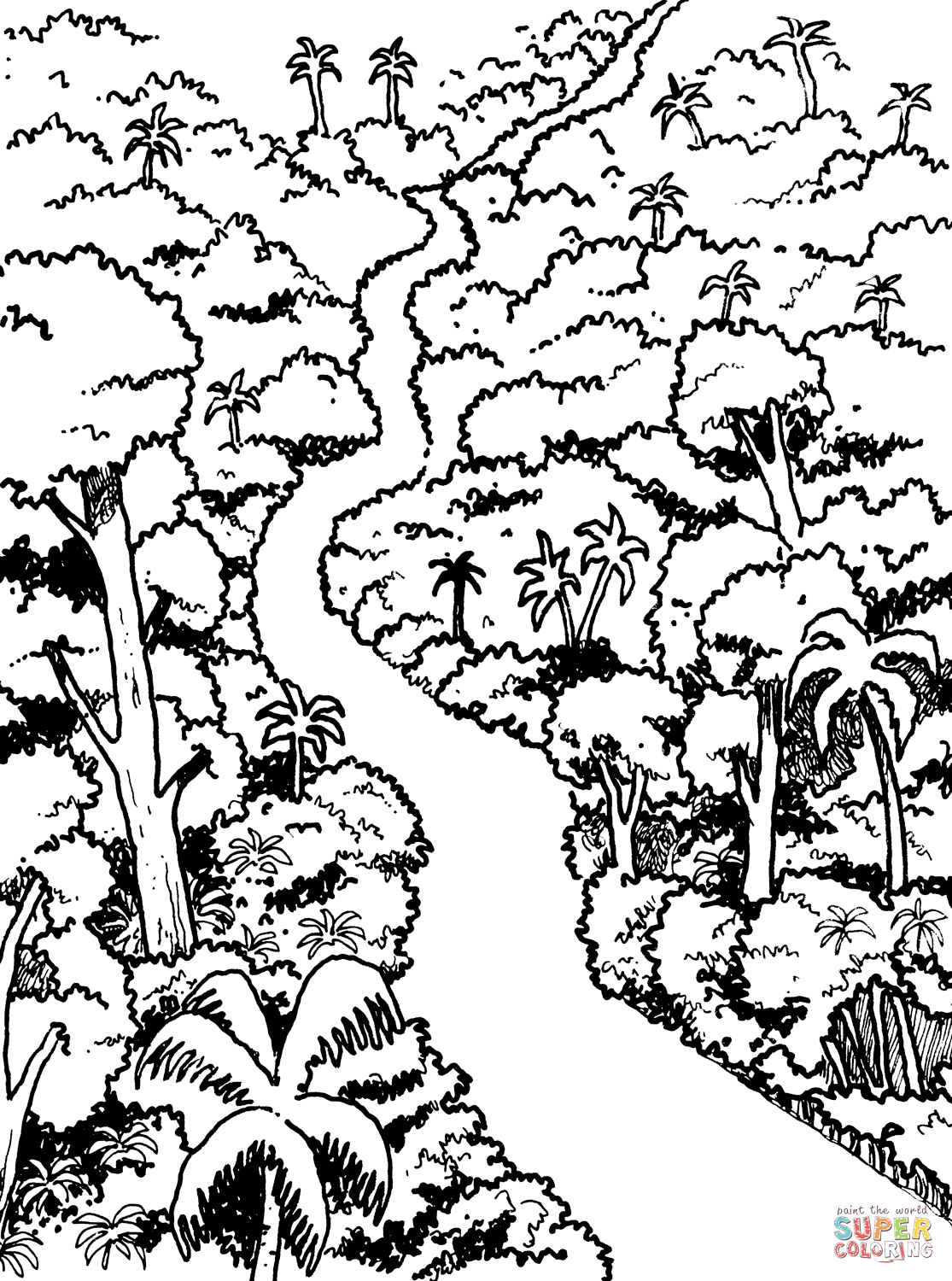 Forest river coloring page free printable coloring pages