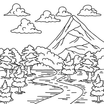River coloring pages images