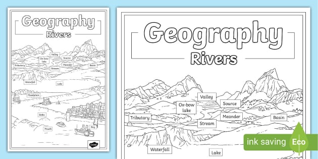 Rivers unit page colouring teacher made