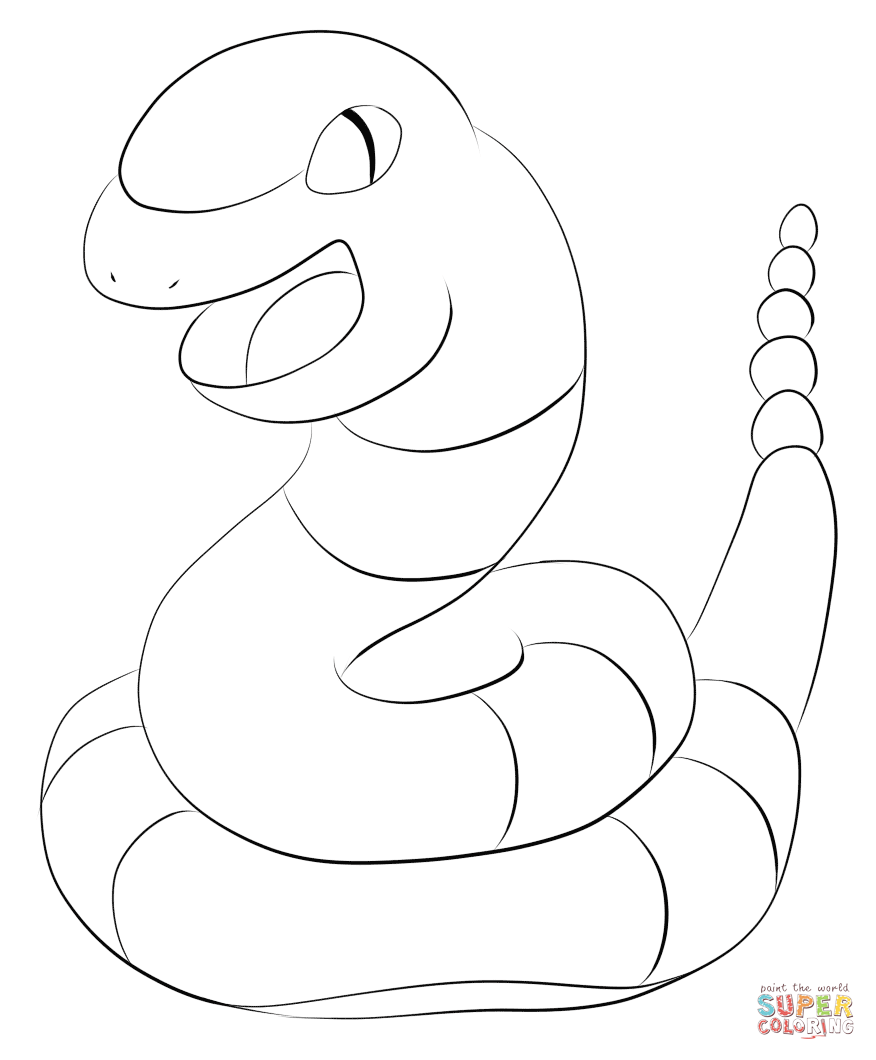 Ekans coloring page free printable coloring pages
