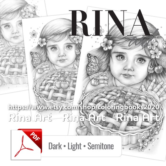 Sets coloring page printable adult colouring pages book download grayscale illustration pdf