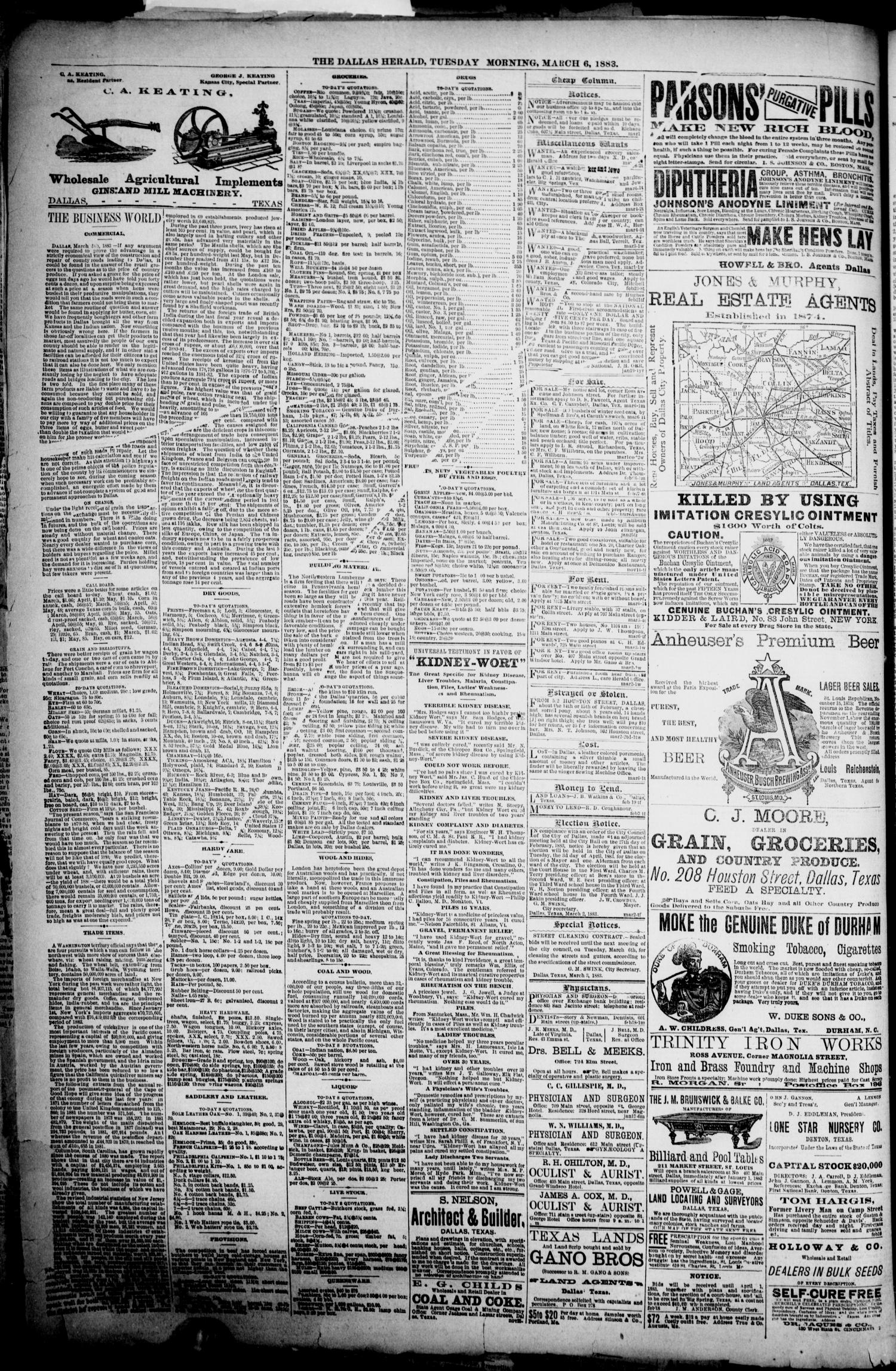 The dallas daily herald dallas tex vol no ed tuesday march