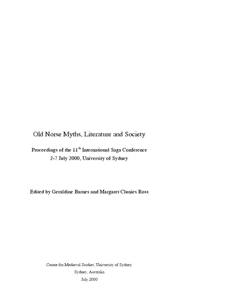 Proceedings of the th international saga conference pdf norse mythology saga