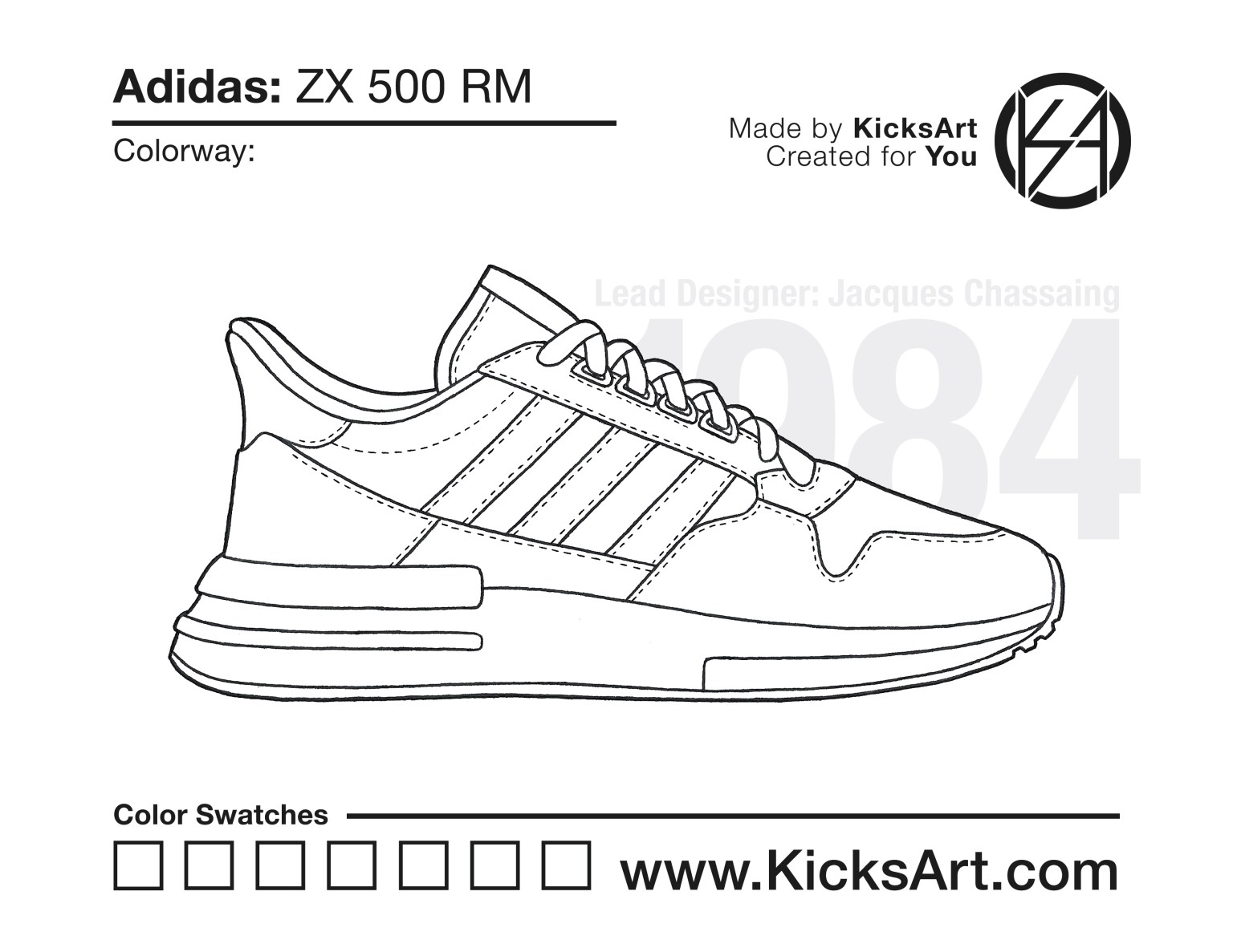 Adidas zx rm sneaker coloring pages