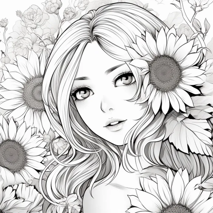 Highly detailed coloring pages midjourney prompt