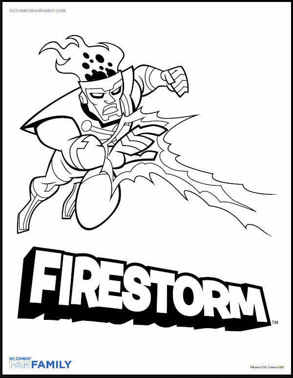 Firestorm coloring page on dcics