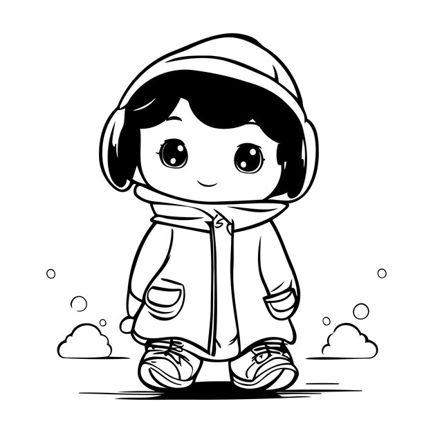 Page black white character art images