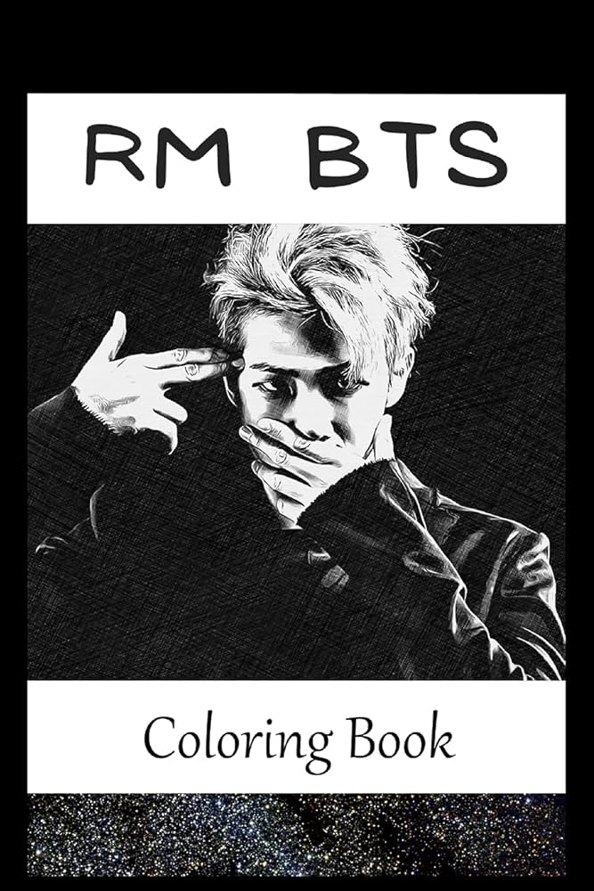 Rm bts a coloring book for creative people both kids and adults based on the art of the great rap monster by yates christina