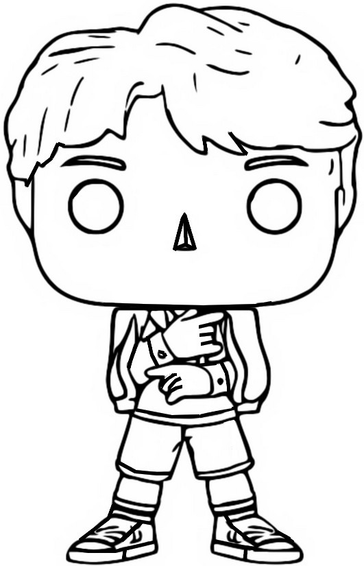Coloring page funko pop bt bts rm