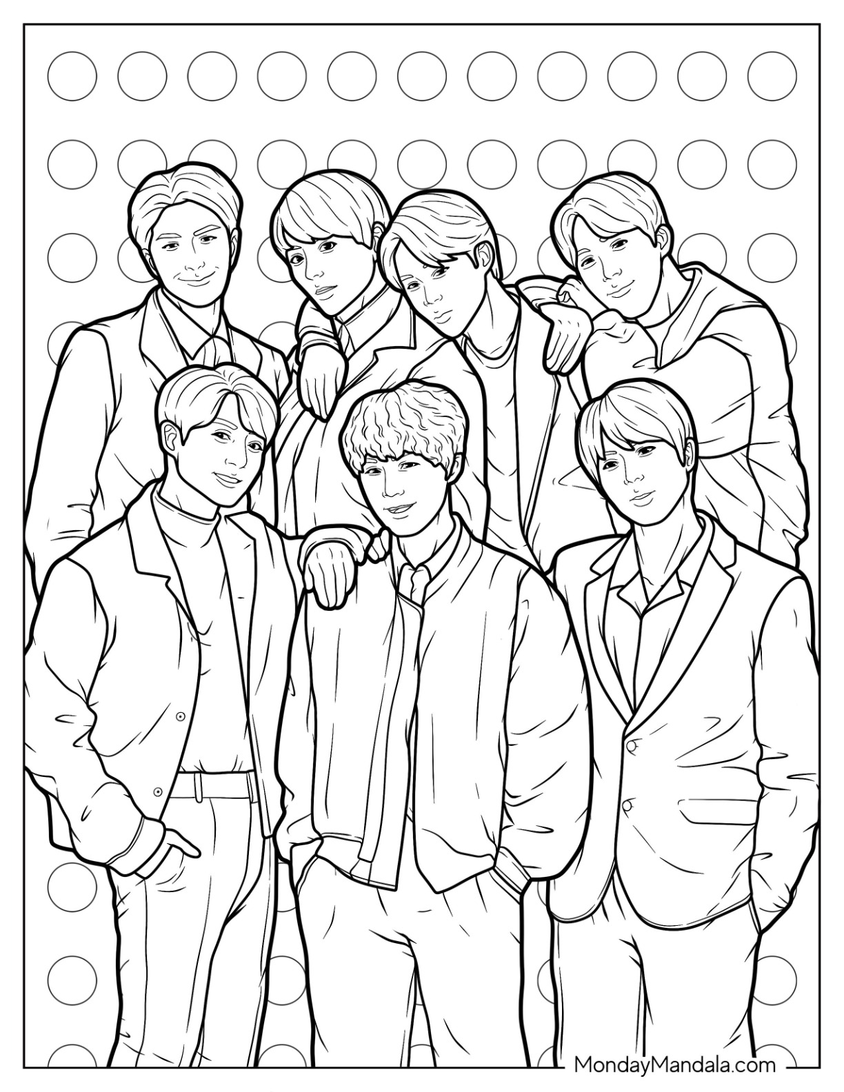 Bts coloring pages free pdf printables