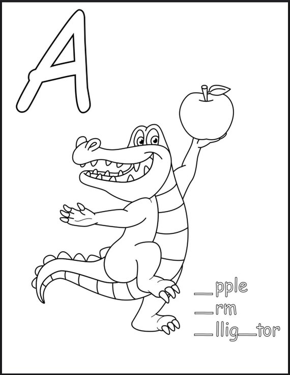 Alphabet coloring pages for kids