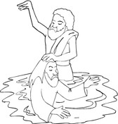 Baptism of jesus coloring pages free coloring pages