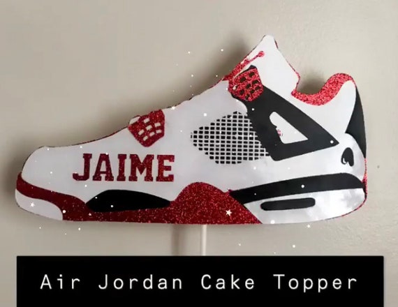 Jordan shoe cake topper shoe topper birthday cake decor sneakers basketball sports