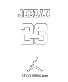 Colorful jordan coloring pages for kids