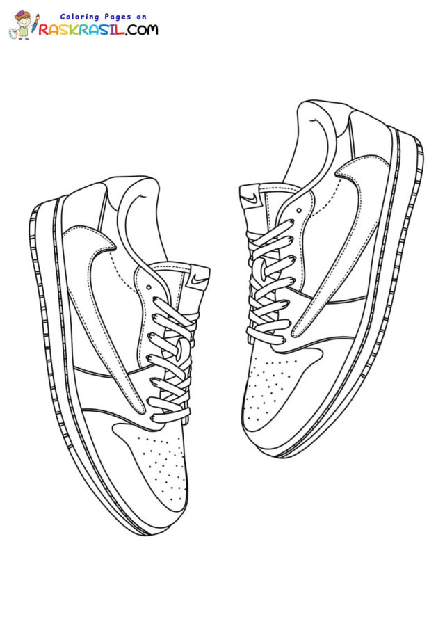 Jordan shoes coloring pages