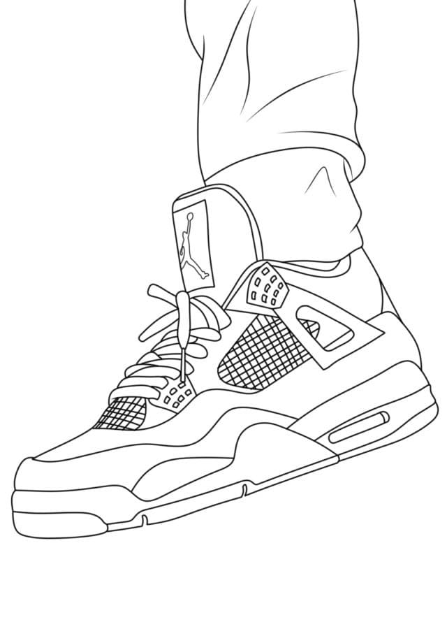 Jordan shoes coloring pages