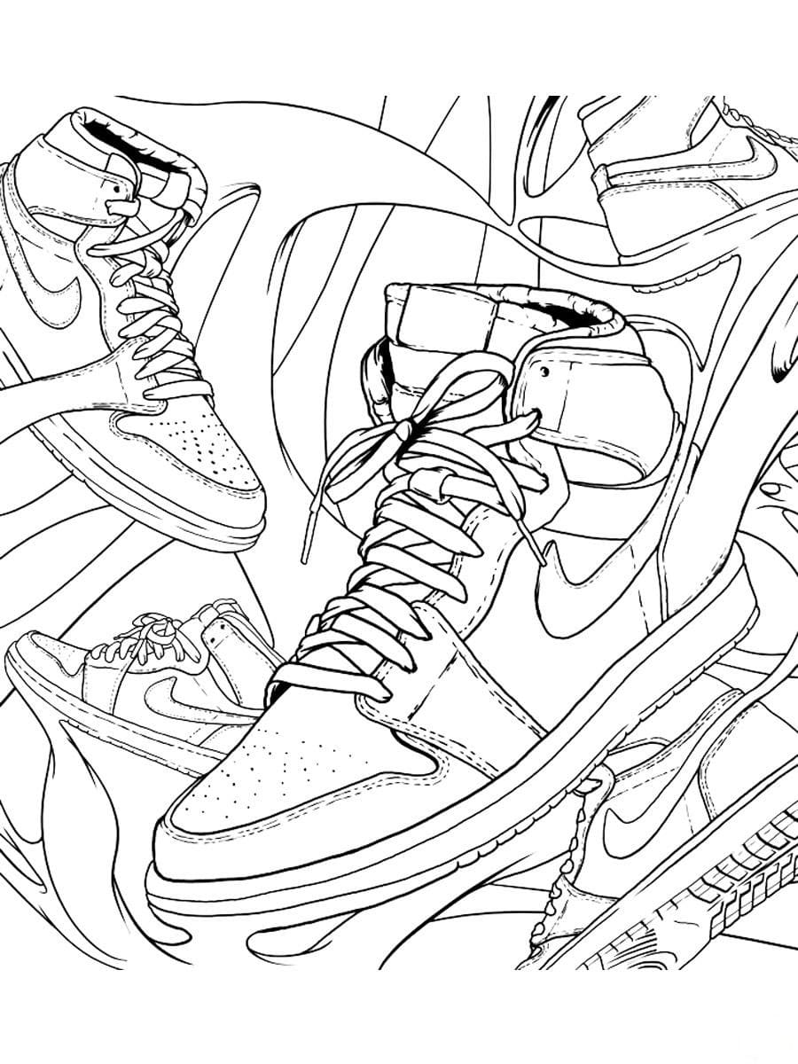 Jordan shoes coloring pages