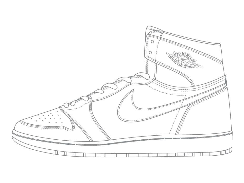 Jordan shoes coloring pages