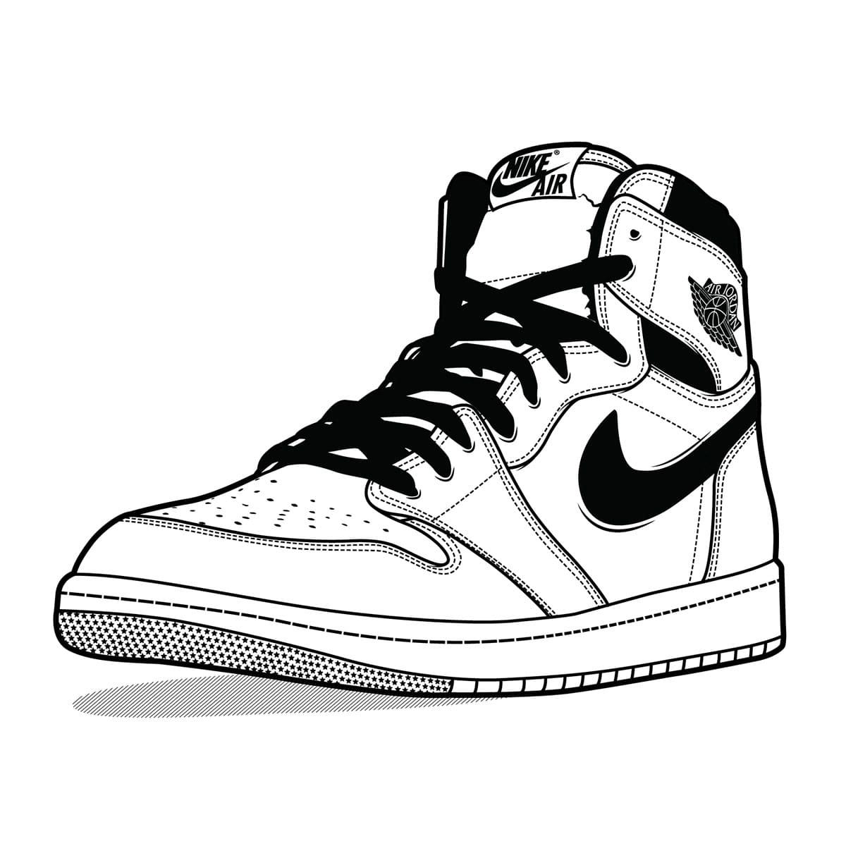 Jordan shoes coloring pages