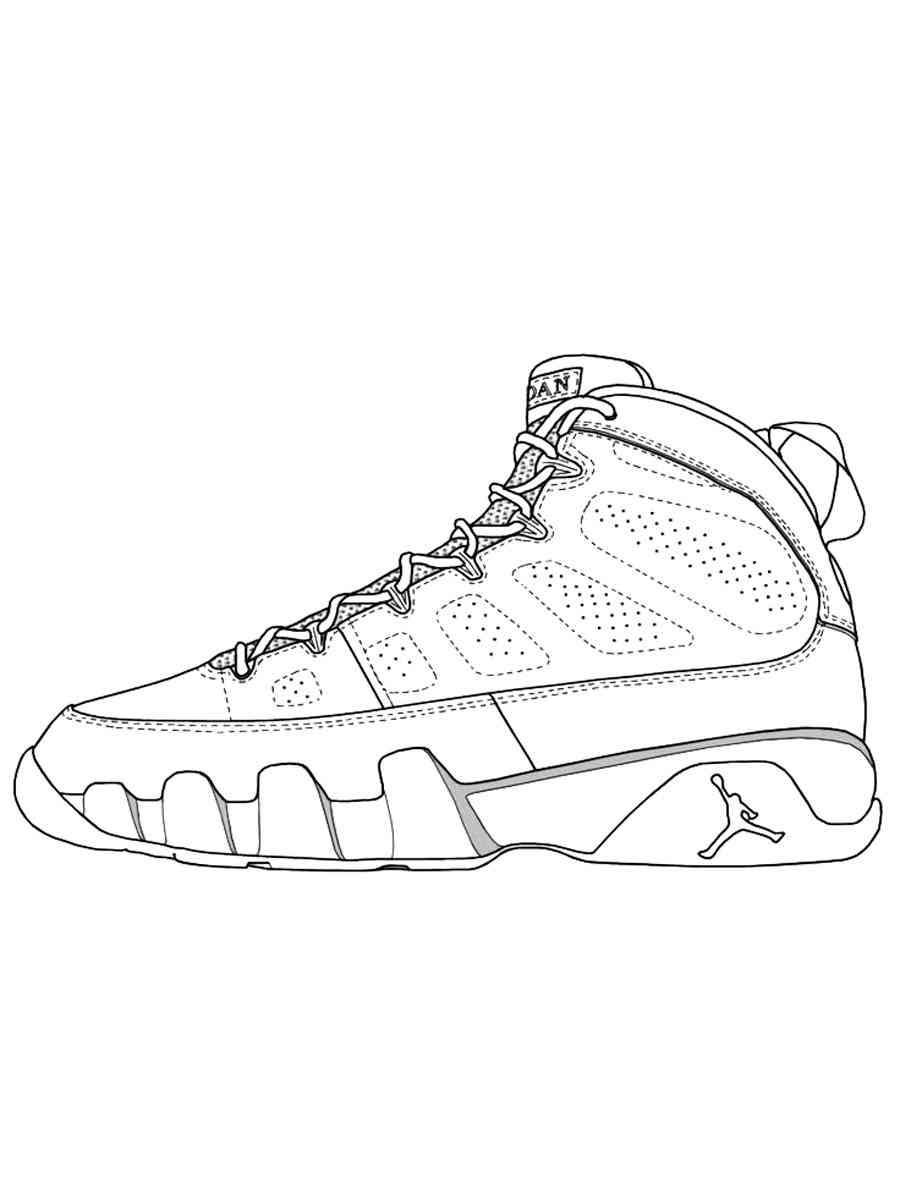 Air jordan coloring pages