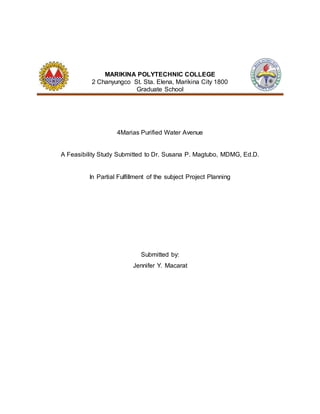 Marias water avenue refilling station pdf