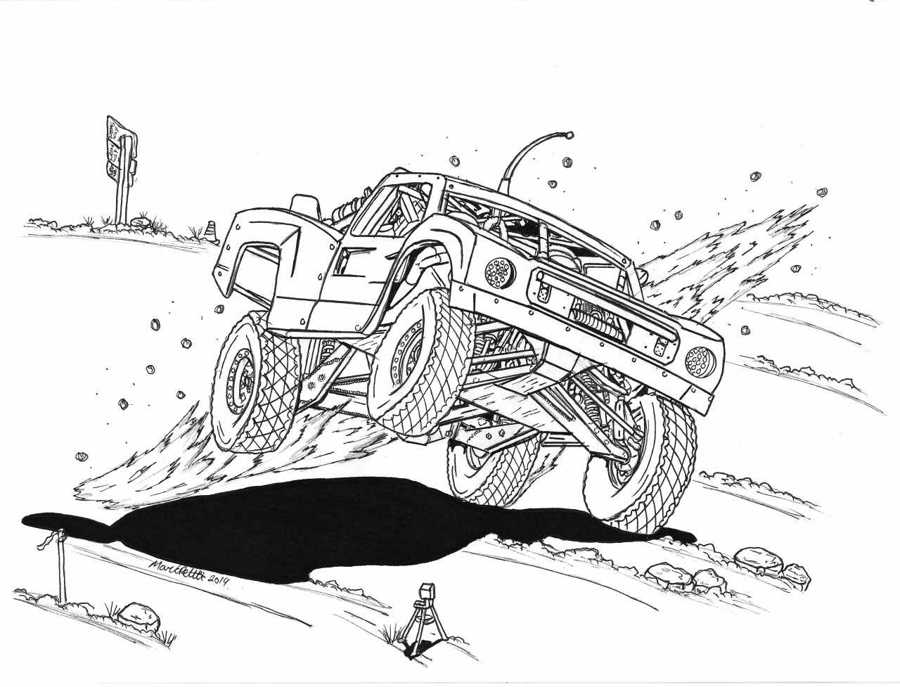 Marks in the dirt off