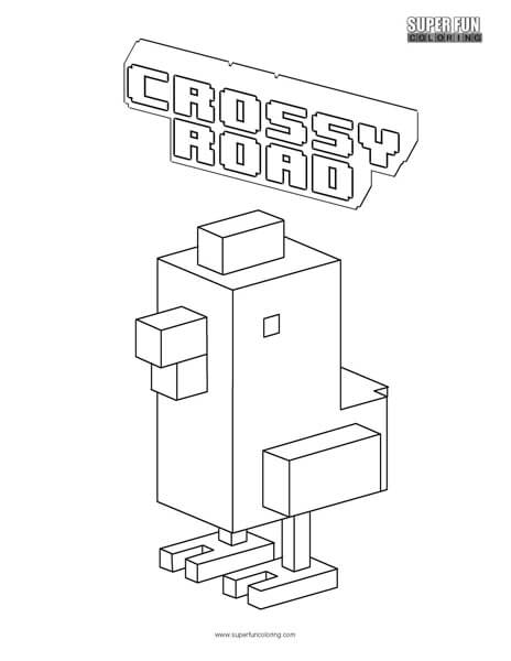 Crossy road coloring page