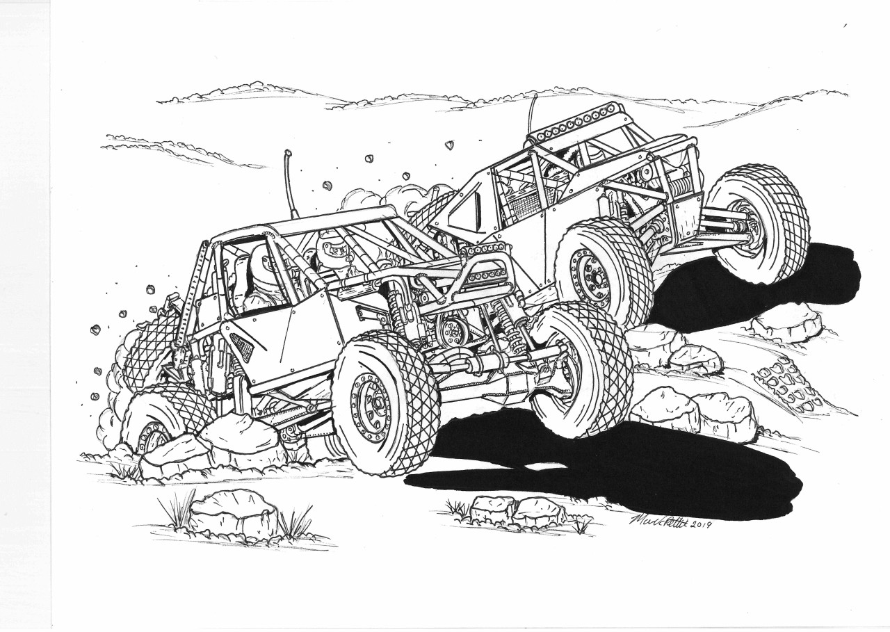 Marks in the dirt off