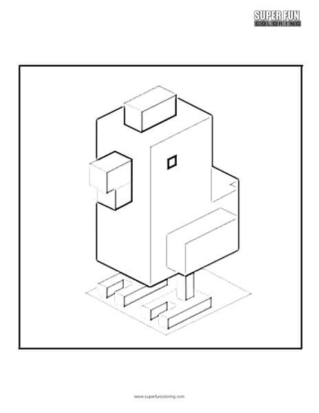 Crossy road coloring page