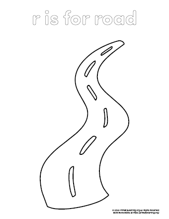Road coloring page