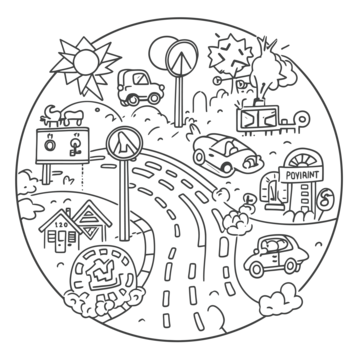 Road signs coloring page png transparent images free download vector files