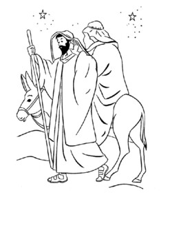 Mary joseph journey to bethlehem coloring by mrfitz tpt