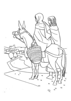 Mary joseph journey to bethlehem coloring by mrfitz tpt