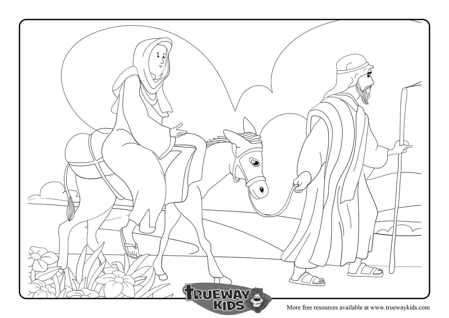 Mary and joseph travel to bethlehem