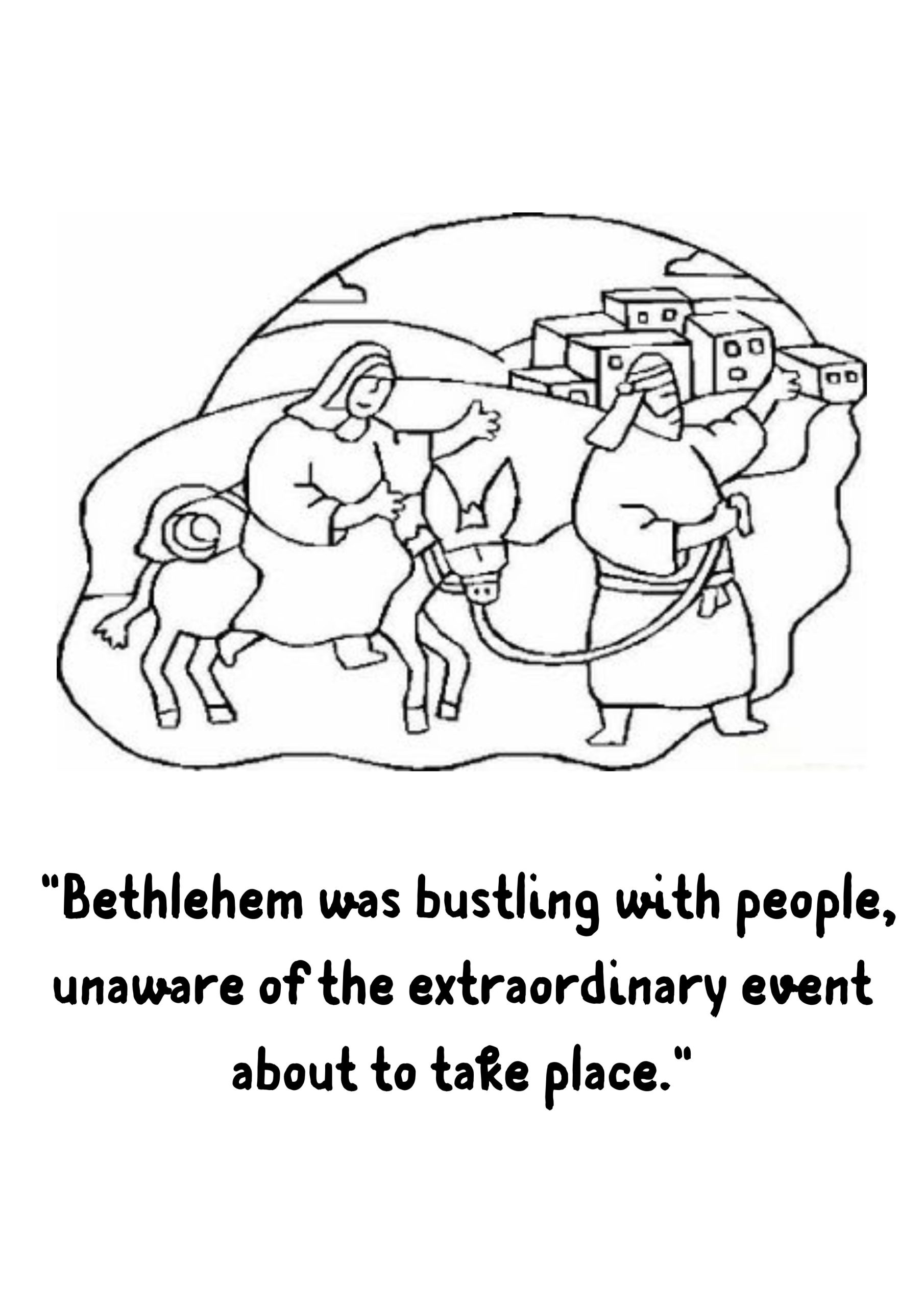 Nativity coloring and puzzle adventure made by teachers