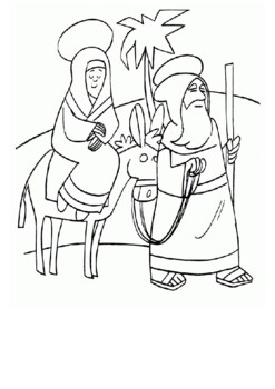 Mary joseph journey to bethlehem coloring by mrfitz tpt