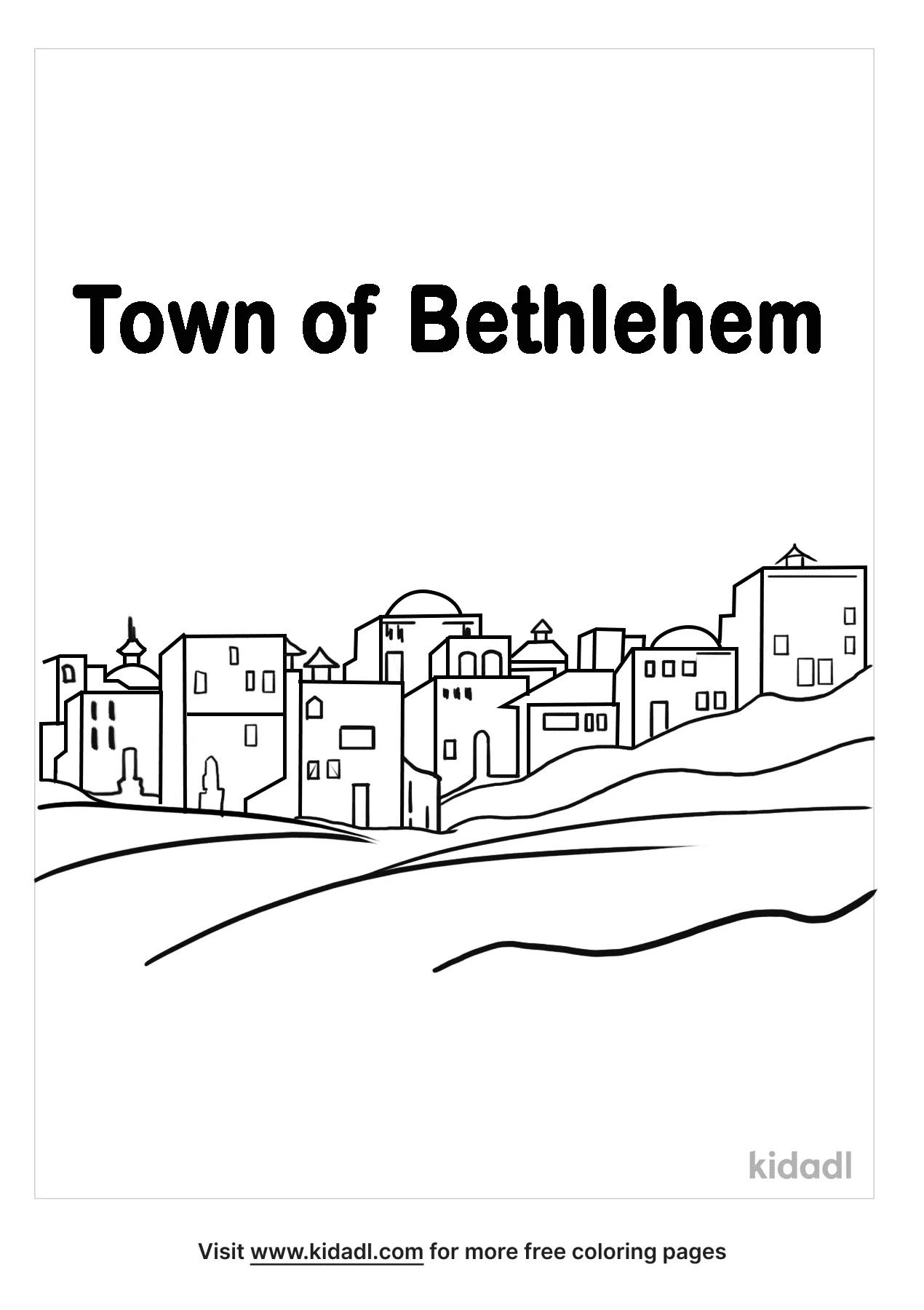 Free town of bethlehem coloring page coloring page printables